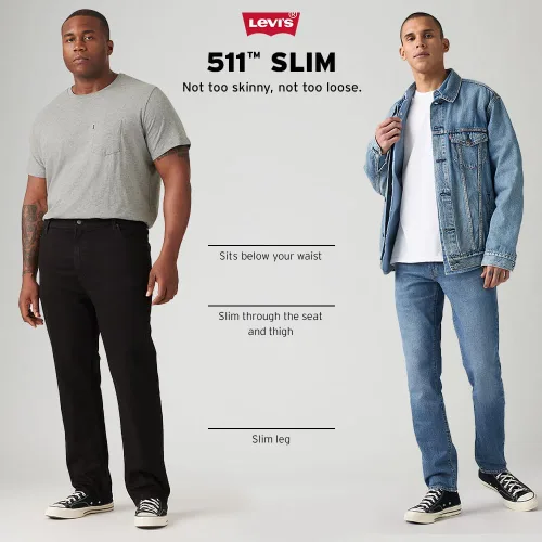 Vista 4 de Levi's 511 - Pantalones de mezclilla entallados para hombre (también disponibles en tallas para personas grandes y altas)