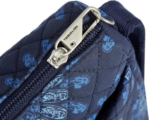 Vista 8 de Travelon Bolso bandolera de clase antirrobo pequeño esteoeste para mujer, Girasol Geo, Bolso bandolera clásico antirrobo pequeño EastWest