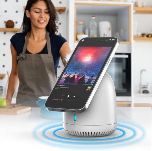 Vista 5 de Thore Soporte magnético para altavoz para iPhone con carga inalámbrica (compatible con MagSafe) 2023 Cool Tech Present para hombres, mujeres