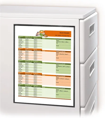 Vista 2 de C-Line Protectores magnéticos para cubículos para superficies de metal y pizarra, transparentes, 8.5 x 11 pulgadas, 2 por paquete (37911)