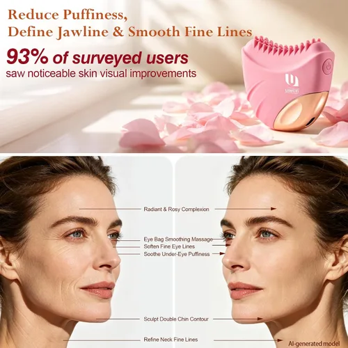 Vista 4 de Electric Heated Lymphatic Brush with Thick Raised Silicone Bristles
