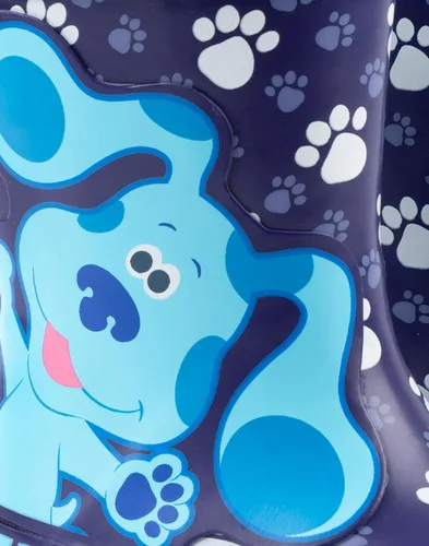 Vista 6 de Blue's Clues And You Wellies - Botas de agua para niños y niñas Animated Blue Puppy Lets Play Wellington Botas resistentes al agua Zapatos