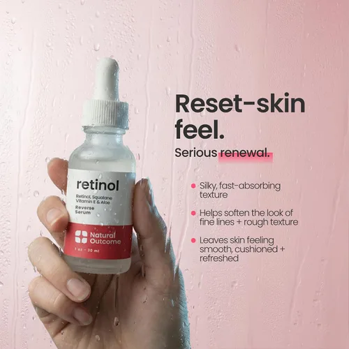 Vista 4 de Suero de retinol para la cara Suero reductor de líneas finas y arrugas Suero facial hidratante nocturno con ácido hialurónico, vitamina E