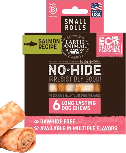 Vista 20 de Earth Animal No Hide - Masticables sin cuero para perros pequeños, sabor a tocino y queso de hamburguesa de la parrilla, libres de cuero crudo - 6