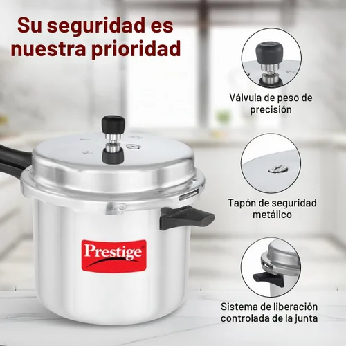 Vista 4 de Ollas a presión de aluminio Prestige Popular, Plateado