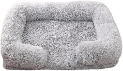 Vista 27 de Camas ortopédicas para perros de gran tamaño con forro impermeable y parte inferior antideslizante, cama rectangular lavable para perros y gatos