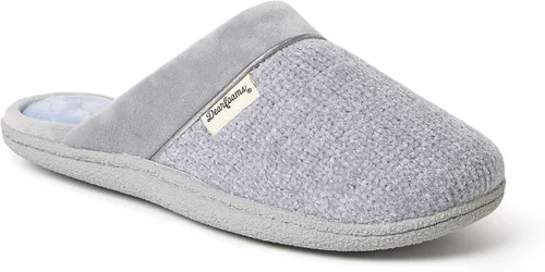 Vista 5 de Dearfoams Samantha - Pantuflas de punto con puntera cerrada para mujer