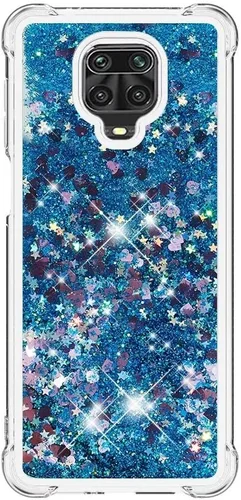 Vista 68 de Funda de silicona transparente con purpurina para Xiaomi Redmi A1 Bling Liquid Clear Star Heart Silicone Bumper a prueba de golpes, funda Azul