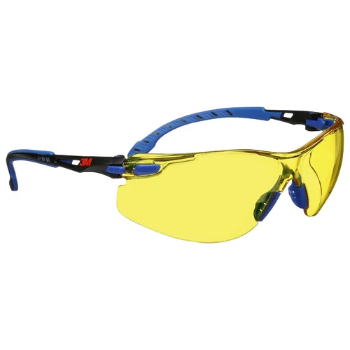Vista 3 de Paquete de gafas de seguridad 3M, S1101SGAF, ANSI Z87, lente transparente antivaho Scotchgard, marco azul/negro de perfil bajo + tapones