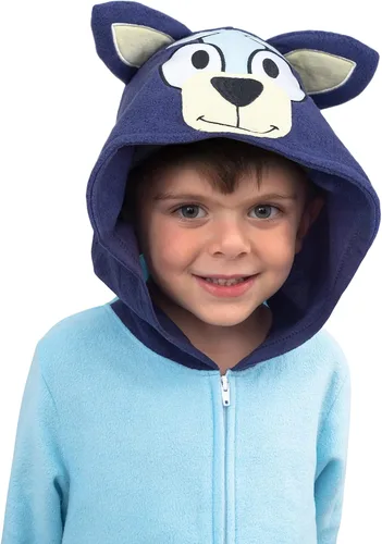 Vista 2 de Disfraz colorido de Halloween para perro, disfraz de cosplay con cremallera y capucha para niños y niñas