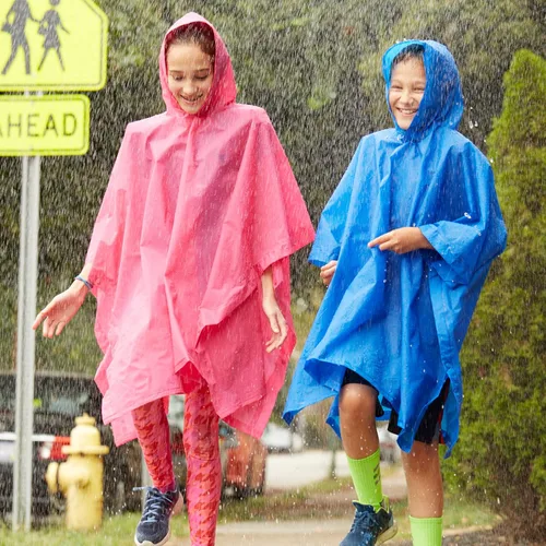 Vista 4 de totes Kids Poncho, Lightweight, Reusable, and Packable Rain Protection