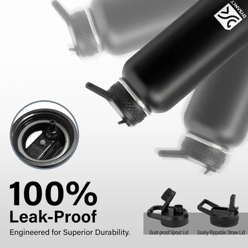 Vista 7 de DYSANKY Botella de agua aislada de 32 onzas, metal al vacío de acero inoxidable grueso, jarra de agua deportiva portátil para gimnasio y senderismo