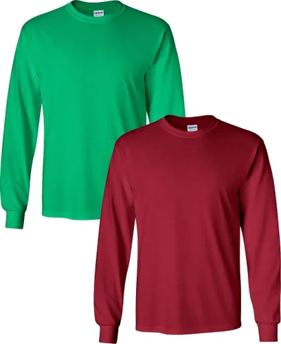 Vista 51 de Gildan Camiseta de manga larga de algodón ultra para adulto, estilo G2400, paquete múltiple Militar + ceniza.