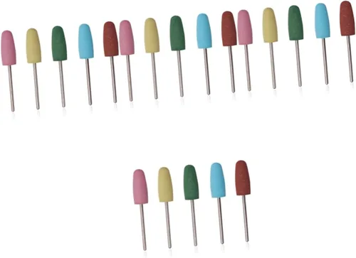Vista 11 de 10 piezas de pulidor de uñas de salón de manicura suministros de arte de uñas brocas de goma brocas de lijado de uñas brocas de manicura brocas