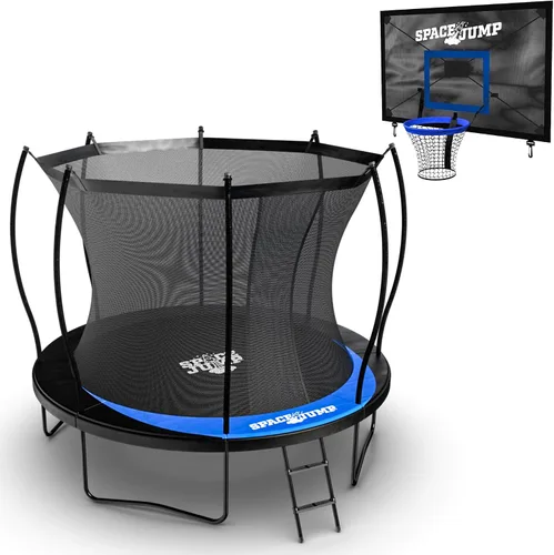 Vista 10 de SpaceJump Lunar Trampolín para exteriores, 8 pies, 10 pies, 12 pies, 14 pies, gorila redonda de 16 pies con red de seguridad, accesorios opcionales