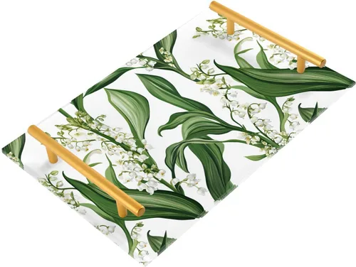 Vista 22 de Flowers Daffodils Snapdragon Iris Orange Tray for Bathroom Paper Towel Tray Desk Drawer Organizer for Sink