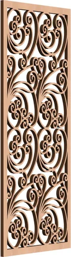 Vista 24 de 9 3/8"W x 24 3/8"H x 1/4"T Marilla Decorativos Paneles de Pared de Madera Calado, Abedul