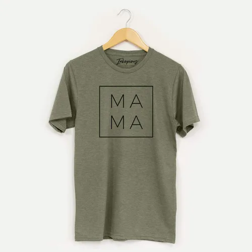 Vista 3 de Inkopious Modern Mama Square Camiseta, Gris