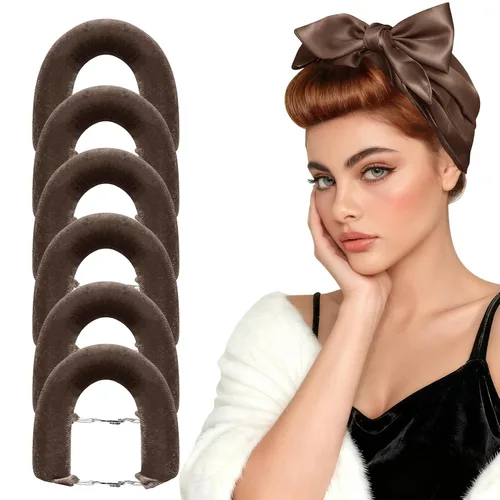 Vista 14 de Heatless Curls Overnight Set for Long Hair, No Damage Hair Brown-4PCS