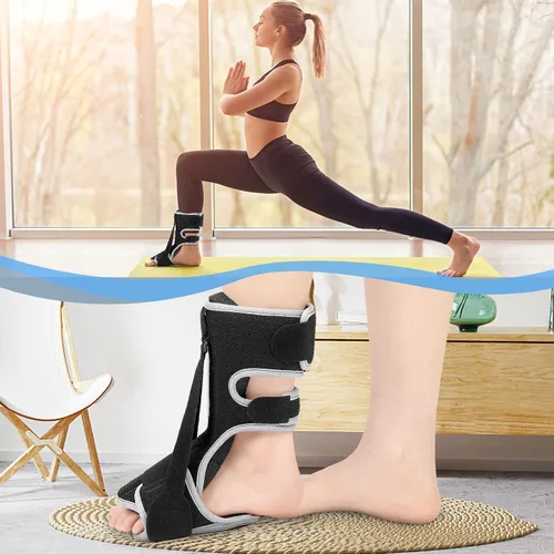 Vista 4 de Férula nocturna para fascitis plantar, férula nocturna ajustable para alivio de la fascitis plantar para mujeres y hombres, soporte de alivio