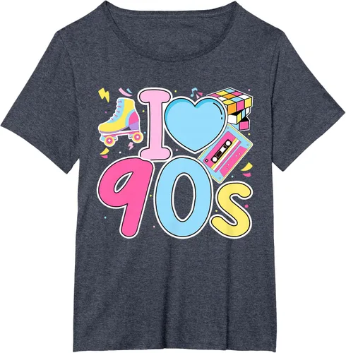 Vista 88 de I Love 90's Retro Style Nostalgia Vibe Funny 1990's Party T-Shirt Negro