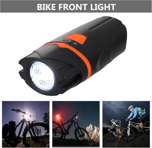 Vista 8 de SHERCHPRY USB Rechargeable Bike Front Light Super Bright Headlamp with Modes for Mountain Cycling and Commuters