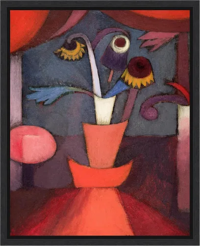 Vista 12 de Amanti Art Lienzo enmarcado para pared, 28 x 23 pulgadas, flor de otoño de 1922 por Paul Klee, lienzo enmarcado para pared, obras de arte