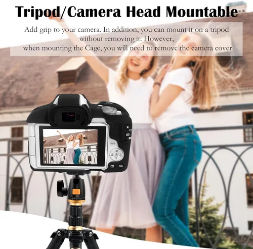 Vista 5 de Easy Hood - Funda protectora para cámara Canon EOS R50, color negro Soft Silicone, Buttons Marking, Slim Fit, Lightweight, Camera Protective