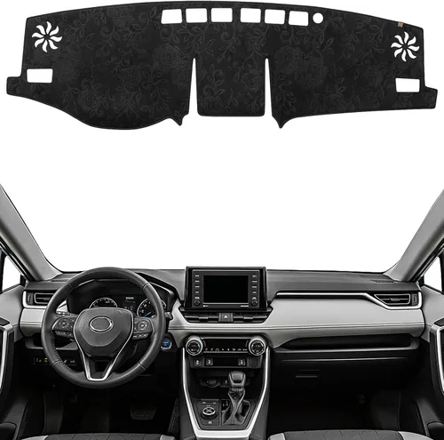 Vista 11 de Cubierta de Tablero Alfombrilla de Salpicadero Compatible con to-yota 4Runner 2009-2003 (para Conducción a la Izquierda), Alfombrilla de Tablero