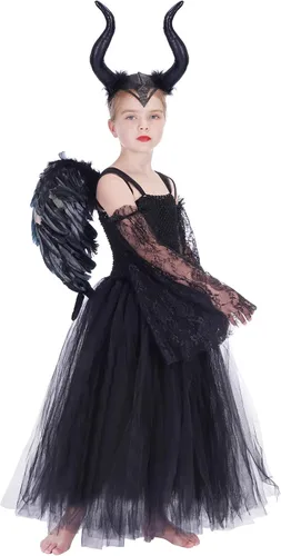 Vista 3 de Kidswant Disfraz de princesa para niñas vestido de lujo para fiesta elegante con accesorios 2-12 años