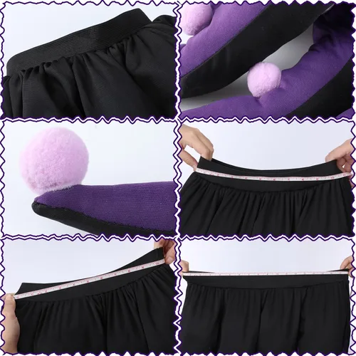 Vista 3 de Funtery Disfraz de pulpo para mujer, vestido de pulpo negro y morado, tentáculos largos, disfraz de bruja de Halloween para adultos (29.5 pulgadas)