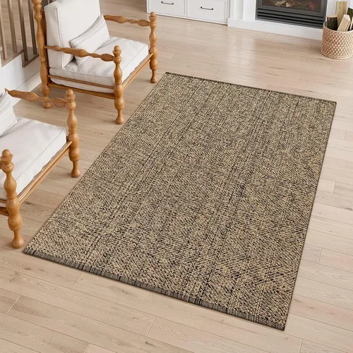 Vista 97 de LEEVAN Alfombra lavable para baño, alfombra tejida negra de 2 x 3 pies para entrada, alfombra de puerta delantera de algodón, alfombras pequeñas