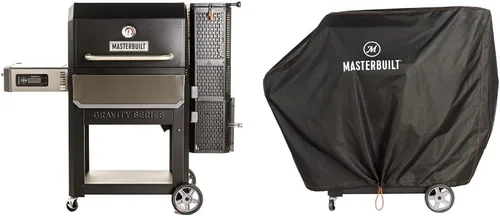 Vista 8 de Masterbuilt MB20041220 Gravity Series 1050 Combo de parrilla digital de carbón y ahumador - Negro; incluye MB20091621 carbón vegetal (16 libras)