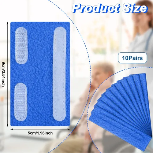 Vista 2 de Boao 20 almohadillas nasales de cánula para los oídos, almohadillas suaves de oxígeno para los oídos, cojín de tubo de oxígeno, comodidad para Azul
