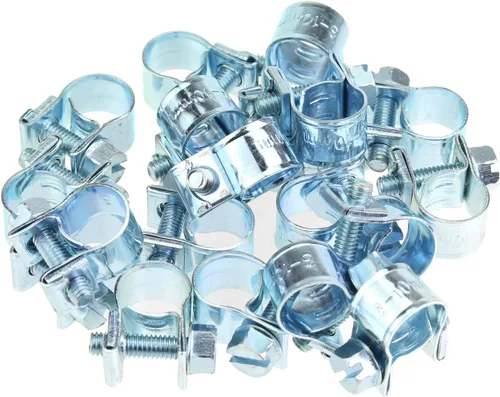 Vista 8 de HELIFOUNER 20 piezas de abrazaderas de manguera de inyección de combustible estilo mini de 7-9mm, abrazaderas ajustables de tubo de clip de manguera