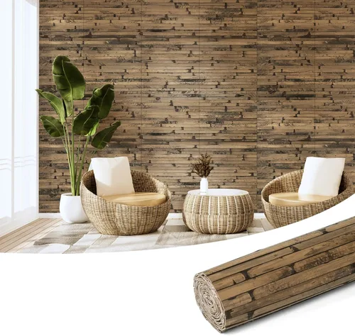 Vista 11 de Art3d - Panel de bambú natural para decoración de pared interior, panel de revestimiento de poste, techo, muebles, gabinete, oficina, 12 x 96