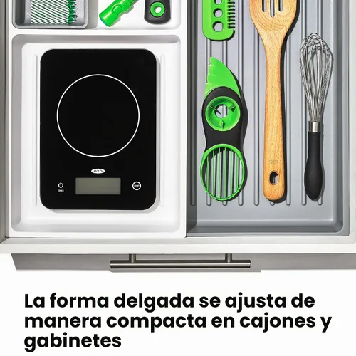 Vista 5 de OXO Good Grips - Báscula de vidrio para alimentos de todos los días, 5 kg/11 lb