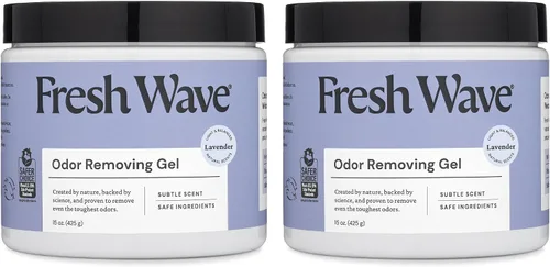 Vista 13 de Fresh Wave Gel eliminador de olores de lavanda, 7 onzas, paquete de 3, absorbentes de olores más seguros para el hogar, eliminador de olores natural
