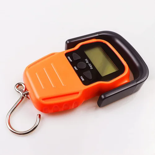 Vista 2 de Báscula de pesca, máx. 110 libras110.2lbs, balanza de equipaje retroiluminada, pantalla LCD portátil, equilibrio electrónico digital, balanza