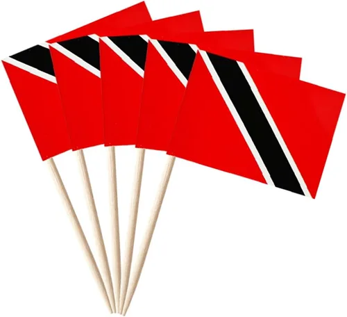 Vista 19 de stidsds 100 banderas de Antigua y Barbuda con palillos de dientes de Antigua y Barbuda, mini adornos pequeños para cupcakes de Antigua y Barbuda