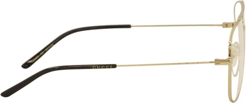 Vista 3 de Gucci GG 0442O 002 - Lentes de aviador de metal dorado de 2362in