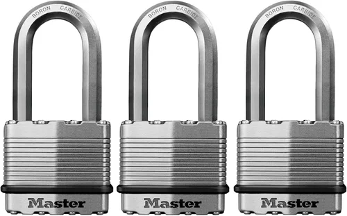 Vista 9 de Master Lock M5XDLH Magnum - Candado resistente con llave, 1 unidad, color plateado
