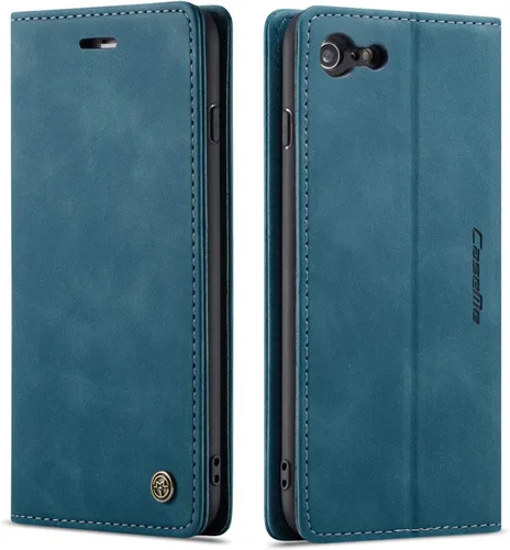 Vista 21 de QLTYPRI Funda de cuero para iPhone 6 Plus/6S Plus, Vintage Flip Folio Cover con ranura para tarjetas, cierre magnético, cubierta protectora a prueba