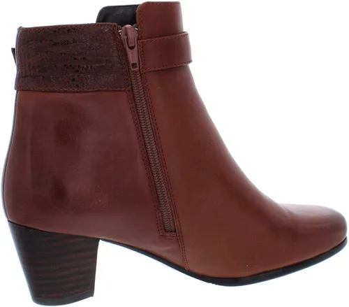 Vista 2 de David Tate Botines de cuero Berlin con punta cuadrada para mujer