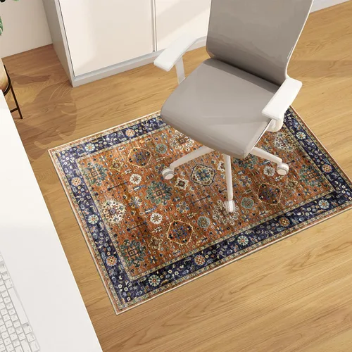 Vista 13 de Tapete para silla de oficina para suelo de madera dura, 48"x36" tapete protector de escritorio de computadora de fácil deslizamiento para silla Hoja