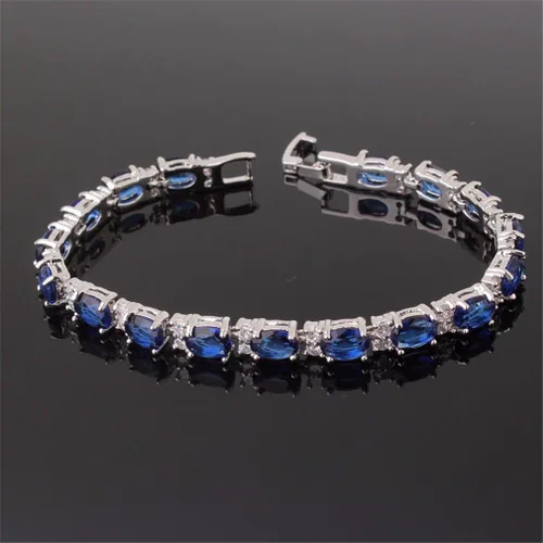 Vista 3 de GULICX Pulsera de tenis para mujer con circonita cúbica transparente chapada en oro rosa