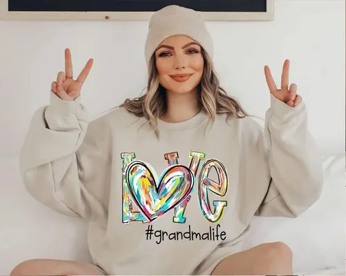 Vista 6 de Sudadera personalizada para abuela, sudadera para mamá, abuela, bruja, murciélago, Halloween, sudaderas en la manga