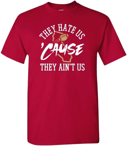 Vista 16 de Xtreme Apparrel They Hate Us 'Cause They Ain't Us Men's T-Shirt for Football Fans Arizona - Camisa negra