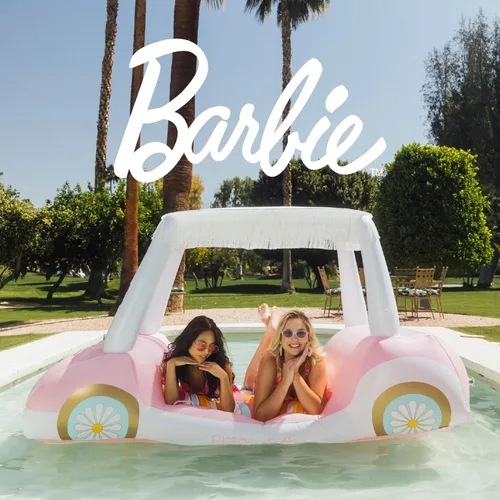 Vista 8 de FUNBOY Giant Inflatable Luxury Golf Cart Pool Float, Two Cup Holders, Removable Fringe Shade, Float for Summer Pool Party and Entertainment Carrito