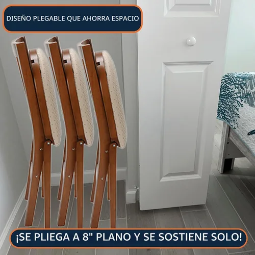 Vista 5 de Stakmore School House - Juego de 2 sillas plegables, madera de fruta, 8.25 pulgadas de profundidad x 17 pulgadas de ancho x 35.5 pulgadas de alto